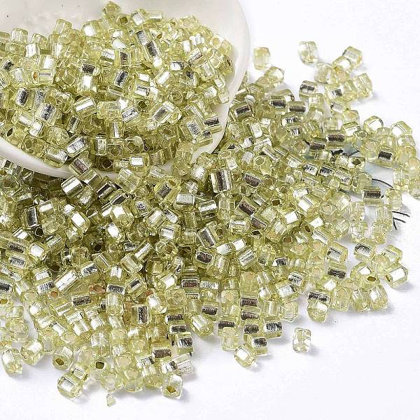 PandaHall Glass Seed Beads, Silver Lined, Square, Yellow Green, 3~4x3x3mm, Hole: 1.2mm, about 6300pcs/pound Glass
PandaHall Glass Seed Beads, Silver Lined, Square, Yellow Green, 3~4x3x3mm, Hole: 1.2mm, about 6300pcs/pound Glass