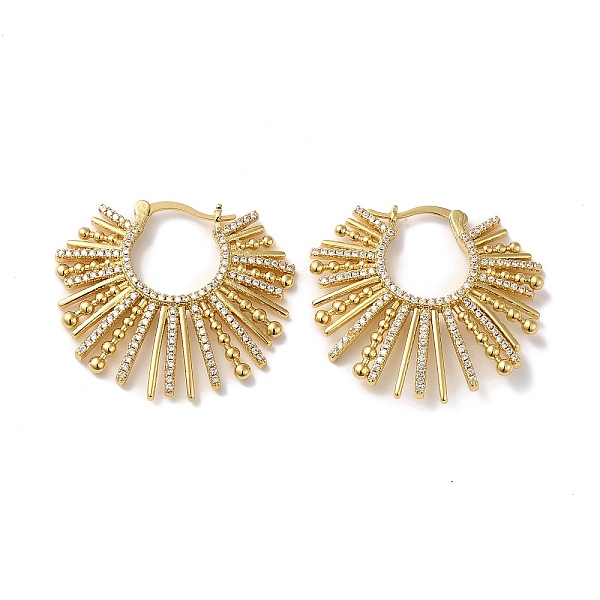 PandaHall Cubic Zirconia Sun Hoop Earrings, Rack Plating Brass Earrings for Women, Lead Free & Cadmium Free, Real 18K Gold Plated, 30x32.5mm...
PandaHall Cubic Zirconia Sun Hoop Earrings, Rack Plating Brass Earrings for Women, Lead Free & Cadmium Free, Real 18K Gold Plated, 30x32.5mm...
