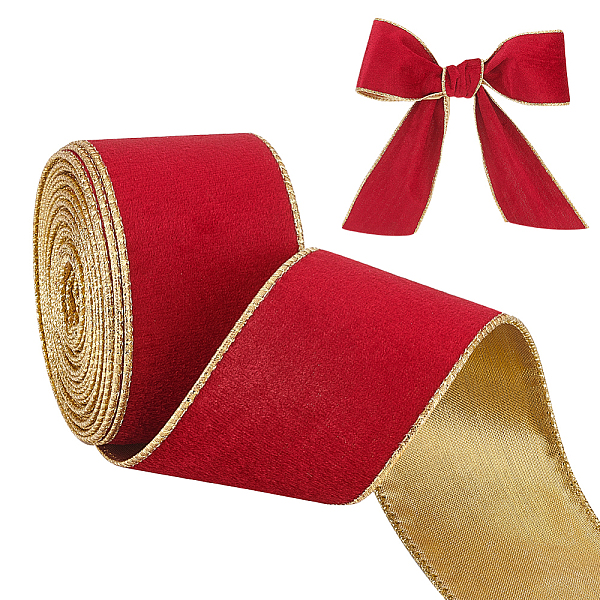 PandaHall 10 Yards Single Face Velvet Wired Ribbons, for Bowknot Making, Gift Wrapping, Party Decoration, Dark Red, 2-1/2 inch(63mm), about...
PandaHall 10 Yards Single Face Velvet Wired Ribbons, for Bowknot Making, Gift Wrapping, Party Decoration, Dark Red, 2-1/2 inch(63mm), about...