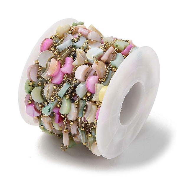 PandaHall Ion Plating(IP) Real 18K Gold Plated 316 Stainless Steel Paperclip Chains, with Moon Natural White Shell Beaded, with Spool...
PandaHall Ion Plating(IP) Real 18K Gold Plated 316 Stainless Steel Paperclip Chains, with Moon Natural White Shell Beaded, with Spool...