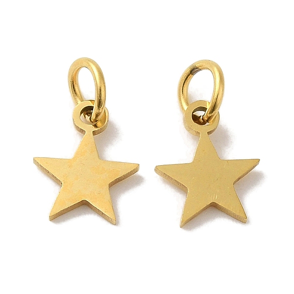PandaHall Vacuum Plating 201 Stainless Steel Charms, with Jump Rings, Laser Cut, Star Charm, Real 18K Gold Plated, 9.8x7.8x1mm, Hole: 3mm...
PandaHall Vacuum Plating 201 Stainless Steel Charms, with Jump Rings, Laser Cut, Star Charm, Real 18K Gold Plated, 9.8x7.8x1mm, Hole: 3mm...