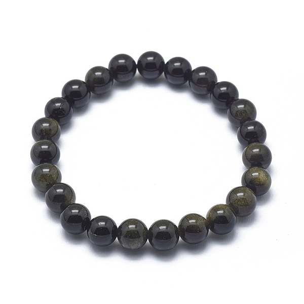 PandaHall Natural Golden Sheen Obsidian Bead Stretch Bracelets, Round, 2 inch~2-3/8 inch(5~6cm), Bead: 5.8~6.8mm Golden Sheen Obsidian
PandaHall Natural Golden Sheen Obsidian Bead Stretch Bracelets, Round, 2 inch~2-3/8 inch(5~6cm), Bead: 5.8~6.8mm Golden Sheen Obsidian