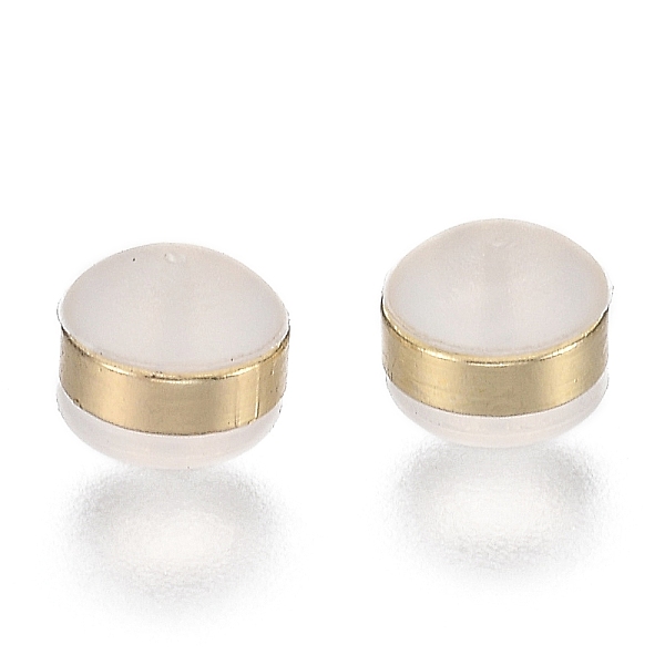 PandaHall Brass Rings Silicone Ear Nuts, Frosted, Earring Backs, Light Gold, 5.7x5.7x4.5mm, Hole: 1mm Silicone
PandaHall Brass Rings Silicone Ear Nuts, Frosted, Earring Backs, Light Gold, 5.7x5.7x4.5mm, Hole: 1mm Silicone