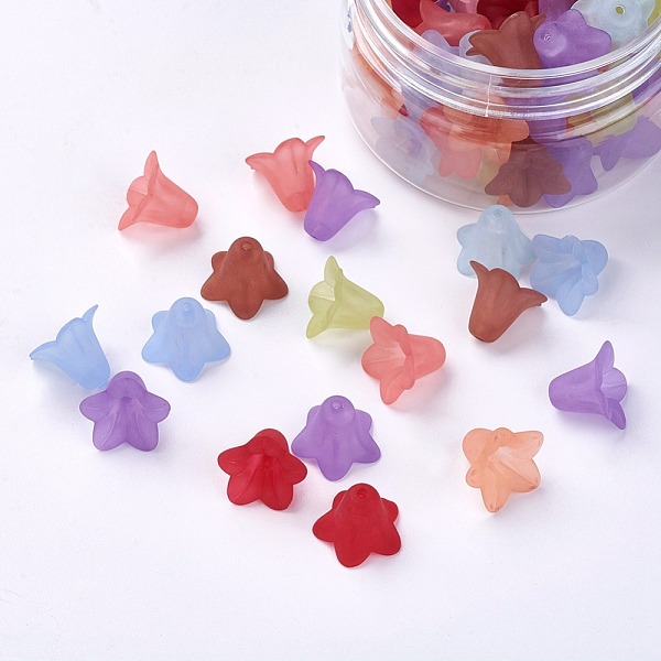 PandaHall Transparent Acrylic Beads, Frosted, Flower, Mixed Color, 16x12mm, Hole: 1.5mm, about 60~65pcs/box Acrylic Flower Multicolor
PandaHall Transparent Acrylic Beads, Frosted, Flower, Mixed Color, 16x12mm, Hole: 1.5mm, about 60~65pcs/box Acrylic Flower Multicolor