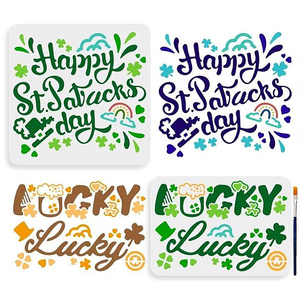 PandaHall MAYJOYDIY US 1 Set Saint Patrick's Day PET Hollow Out Drawing Painting Stencils, with 1Pc Art Paint Brushes, for DIY Scrapbook...
PandaHall MAYJOYDIY US 1 Set Saint Patrick's Day PET Hollow Out Drawing Painting Stencils, with 1Pc Art Paint Brushes, for DIY Scrapbook...