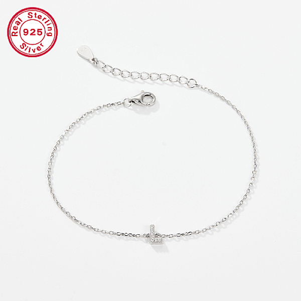 PandaHall Rhodium Plated 925 Sterling Silver Letter Cubic Zirconia Link Bracelets, Cable Chains Bracelets for Women, Letter L, 6-1/4 inch..., Clear
PandaHall Rhodium Plated 925 Sterling Silver Letter Cubic Zirconia Link Bracelets, Cable Chains Bracelets for Women, Letter L, 6-1/4 inch..., Clear