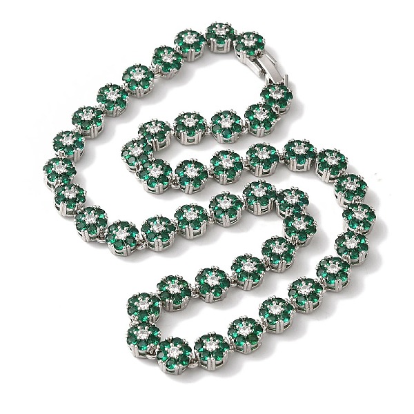 PandaHall Rack Plating Brass Pave Cubic Zirconia Flower Link Necklaces for Women, Cadmium Free & Lead Free, Long-Lasting Plated, Platinum..., Green
PandaHall Rack Plating Brass Pave Cubic Zirconia Flower Link Necklaces for Women, Cadmium Free & Lead Free, Long-Lasting Plated, Platinum..., Green