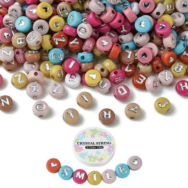 PandaHall DIY Bracelet Making Kits, Including Heart & Letter Flat Round Acrylic Beads, Elastic Thread, Mixed Color, 550Pcs/bag Acrylic Flat..., Multicolor
PandaHall DIY Bracelet Making Kits, Including Heart & Letter Flat Round Acrylic Beads, Elastic Thread, Mixed Color, 550Pcs/bag Acrylic Flat..., Multicolor