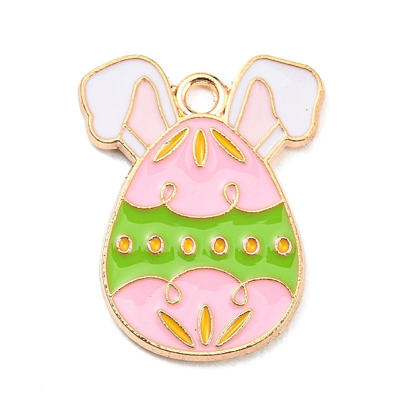 PandaHall Easter Alloy Enamel Pendants, Golden, Egg with Rabbit Ear Charm, Pink, 22x17x1.5mm, Hole: 2mm Alloy+Enamel Egg Pink
PandaHall Easter Alloy Enamel Pendants, Golden, Egg with Rabbit Ear Charm, Pink, 22x17x1.5mm, Hole: 2mm Alloy+Enamel Egg Pink