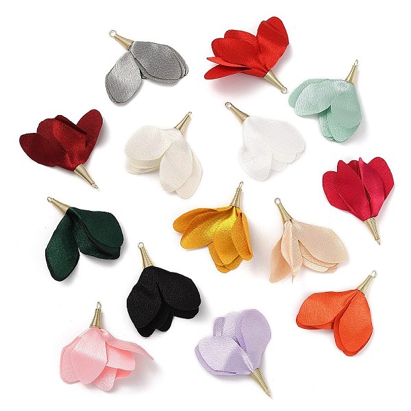 PandaHall Polyester Pendant Decorations, with Iron Findings, Flower Charms, Mixed Color, 53~55x45~52x7mm, Hole: 2.5~3.6mm Polyester Flower..., Multicolor
PandaHall Polyester Pendant Decorations, with Iron Findings, Flower Charms, Mixed Color, 53~55x45~52x7mm, Hole: 2.5~3.6mm Polyester Flower..., Multicolor