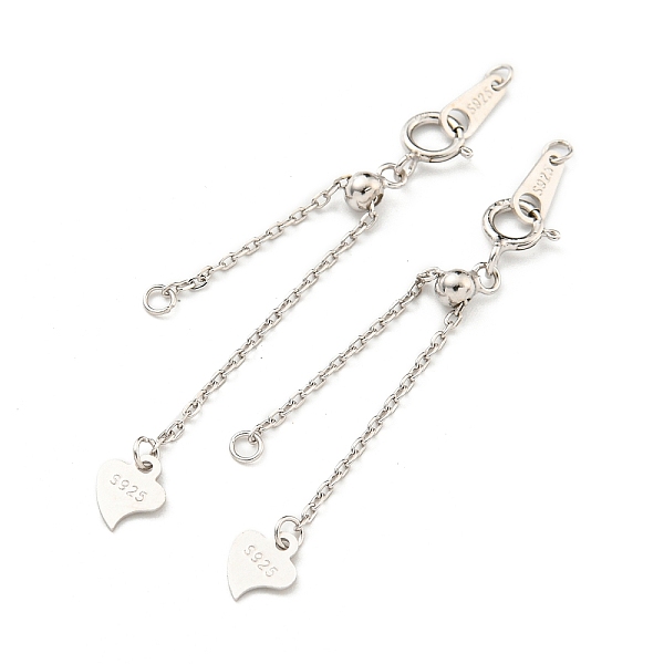 PandaHall Rhodium Plated 925 Sterling Silver Chain Extender, Real Platinum Plated, 50mm Sterling Silver
PandaHall Rhodium Plated 925 Sterling Silver Chain Extender, Real Platinum Plated, 50mm Sterling Silver