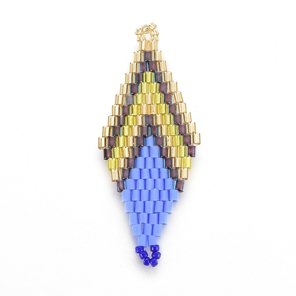 PandaHall MIYUKI & TOHO Handmade Japanese Seed Beads Links, Loom Pattern, Rhombus, Cornflower Blue, 43~45x17.6~18.1x1.7~2mm, Hole: 1.2~1.5mm...
PandaHall MIYUKI & TOHO Handmade Japanese Seed Beads Links, Loom Pattern, Rhombus, Cornflower Blue, 43~45x17.6~18.1x1.7~2mm, Hole: 1.2~1.5mm...