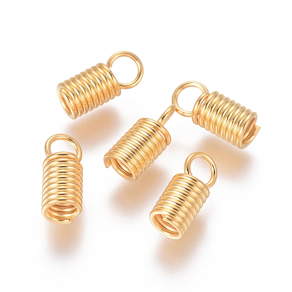 PandaHall 304 Stainless Steel Coil Cord Ends, Column, Golden, 10.5x4.5mm, Hole: 3mm, Inner Diameter: 3mm 304 Stainless Steel
PandaHall 304 Stainless Steel Coil Cord Ends, Column, Golden, 10.5x4.5mm, Hole: 3mm, Inner Diameter: 3mm 304 Stainless Steel