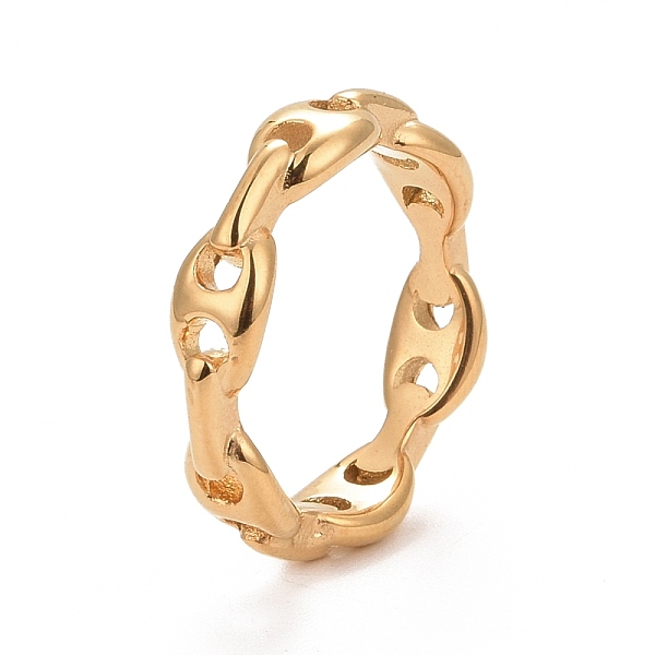 PandaHall Ion Plating(IP) 304 Stainless Steel Coffee Bean Chain Shape Open Cuff Ring for Women, Golden, Inner Diameter: 17.3~17.9mm 304...
PandaHall Ion Plating(IP) 304 Stainless Steel Coffee Bean Chain Shape Open Cuff Ring for Women, Golden, Inner Diameter: 17.3~17.9mm 304...