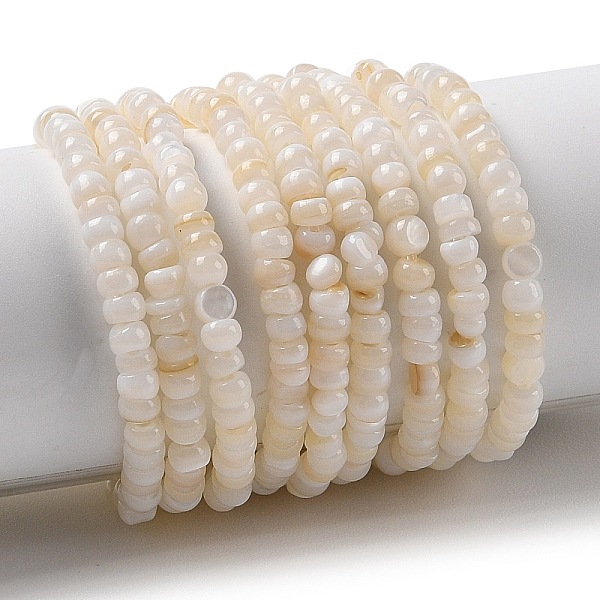 PandaHall Natural Freshwater Shell Beads Strands, Dyed, Rondelle, Floral White, 3x2mm, Hole: 0.5mm, about 183~186pcs/strand, 14.96''(38cm)...
PandaHall Natural Freshwater Shell Beads Strands, Dyed, Rondelle, Floral White, 3x2mm, Hole: 0.5mm, about 183~186pcs/strand, 14.96''(38cm)...