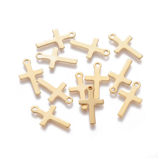 PandaHall 201 Stainless Steel Pendants, Cross, Golden, 16.5x10x0.6mm, Hole: 1.4mm 201 Stainless Steel Cross
PandaHall 201 Stainless Steel Pendants, Cross, Golden, 16.5x10x0.6mm, Hole: 1.4mm 201 Stainless Steel Cross