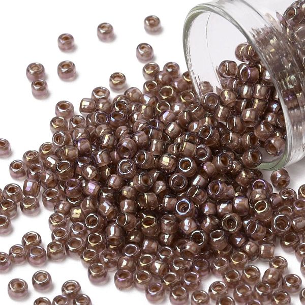PandaHall TOHO Round Seed Beads, Japanese Seed Beads, (1850) Mauve Lined Topaz Rainbow, 8/0, 3mm, Hole: 1mm, about 220pcs/10g Glass Brown
PandaHall TOHO Round Seed Beads, Japanese Seed Beads, (1850) Mauve Lined Topaz Rainbow, 8/0, 3mm, Hole: 1mm, about 220pcs/10g Glass Brown