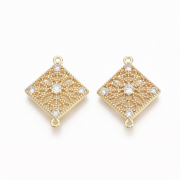 PandaHall Brass Micro Pave Clear Cubic Zirconia Links, Nickel Free, Rhombus, Real 18K Gold Plated, 19.5x15.5x2.5mm, Hole: 1mm Brass+Cubic...
PandaHall Brass Micro Pave Clear Cubic Zirconia Links, Nickel Free, Rhombus, Real 18K Gold Plated, 19.5x15.5x2.5mm, Hole: 1mm Brass+Cubic...