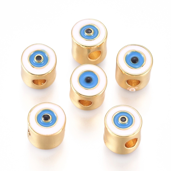 PandaHall Brass Enamel Beads, Column with Evil Eye, Golden Plated, Golden, 7.5x7mm, Hole: 2.5mm Brass+Enamel Column
PandaHall Brass Enamel Beads, Column with Evil Eye, Golden Plated, Golden, 7.5x7mm, Hole: 2.5mm Brass+Enamel Column
