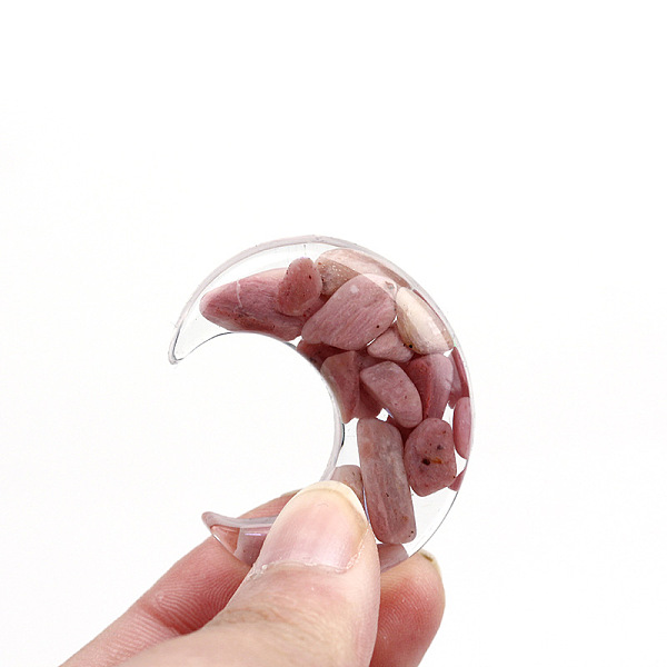 PandaHall Resin Home Display Decorations, with Natural Rhodonite Chips Inside, Moon, 34x27x3mm Rhodonite Moon
PandaHall Resin Home Display Decorations, with Natural Rhodonite Chips Inside, Moon, 34x27x3mm Rhodonite Moon