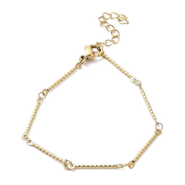 PandaHall Ion Plating(IP) 304 Stainless Steel Twist Bar Link Chain Bracelet, Golden, 6-3/8 inch(16.3cm) 304 Stainless Steel
PandaHall Ion Plating(IP) 304 Stainless Steel Twist Bar Link Chain Bracelet, Golden, 6-3/8 inch(16.3cm) 304 Stainless Steel