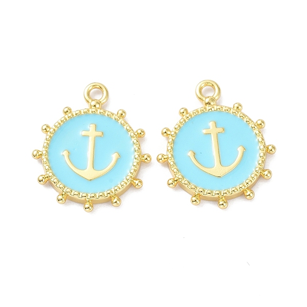 PandaHall Eco-Friendly Stainless Steel Enamel Pendants, Real 18K Gold Plated, Long-Lasting Plated, Flat Round with Anchor, Cyan...
PandaHall Eco-Friendly Stainless Steel Enamel Pendants, Real 18K Gold Plated, Long-Lasting Plated, Flat Round with Anchor, Cyan...