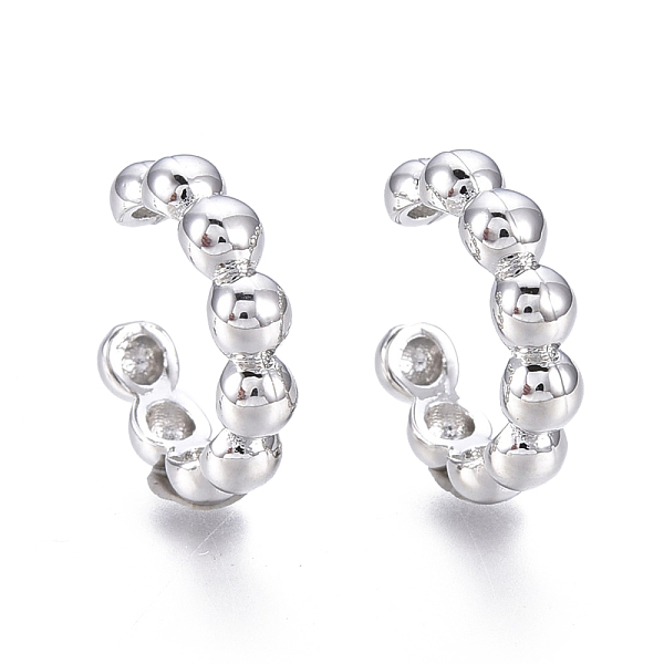 PandaHall Brass Cuff Earrings, Platinum, 14x12.5x3.3mm, Inner Diameter: 10mm Brass
PandaHall Brass Cuff Earrings, Platinum, 14x12.5x3.3mm, Inner Diameter: 10mm Brass