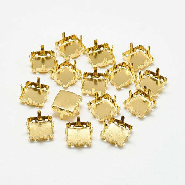 PandaHall 201 Stainless Steel Sew on Prong Settings, Claw Settings for Pointed Back Rhinestone, Square, Golden, Tray: 7x7mm, 8x8x6.5mm, Hole...
PandaHall 201 Stainless Steel Sew on Prong Settings, Claw Settings for Pointed Back Rhinestone, Square, Golden, Tray: 7x7mm, 8x8x6.5mm, Hole...