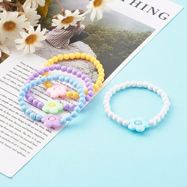 PandaHall Opaque Acrylic Stretch Beaded Bracelets for Kids, Flower, Mixed Color, Inner Diameter: 2 inch(5.1cm) Acrylic Multicolor
PandaHall Opaque Acrylic Stretch Beaded Bracelets for Kids, Flower, Mixed Color, Inner Diameter: 2 inch(5.1cm) Acrylic Multicolor