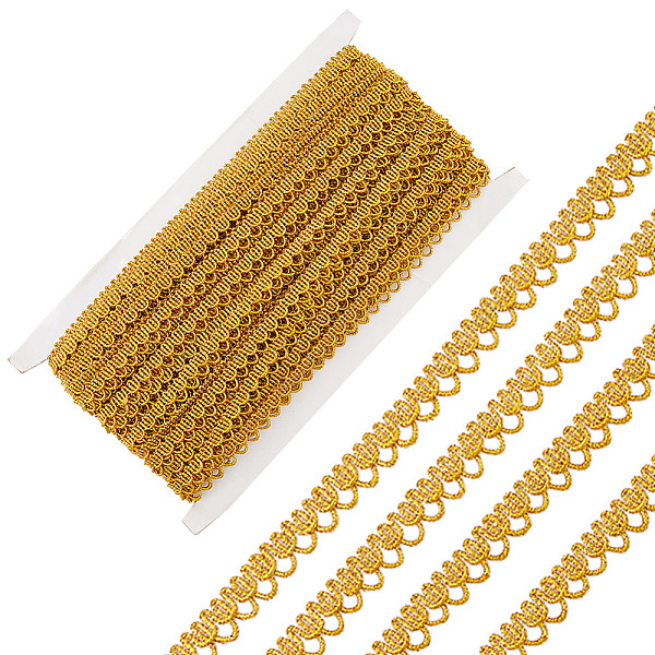 PandaHall Ethnic Style Polyester Lace Ribbons, Sparkle Wavey Lace Trim, Garment Accessories, Gold, 3/8 inch(10mm) Polyester Gold
PandaHall Ethnic Style Polyester Lace Ribbons, Sparkle Wavey Lace Trim, Garment Accessories, Gold, 3/8 inch(10mm) Polyester Gold