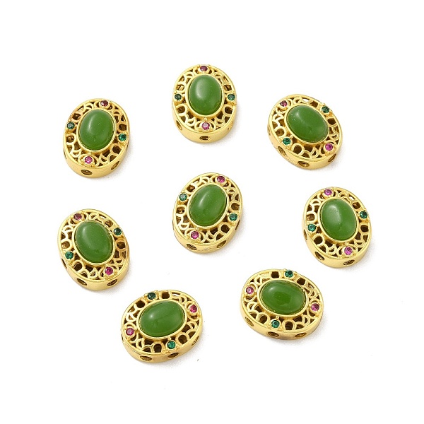 PandaHall Rack Plating Brass Micro Pave Cubic Zirconia Beads, with Glass, Long-Lasting Plated, Cadmium Free & Lead Free, Oval, Matte Gold...
PandaHall Rack Plating Brass Micro Pave Cubic Zirconia Beads, with Glass, Long-Lasting Plated, Cadmium Free & Lead Free, Oval, Matte Gold...