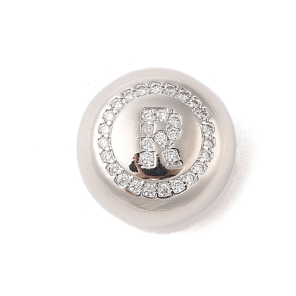 PandaHall Rack Plating Brass & Cubic Zirconia Pendants, Cadmium Free & Lead Free, Long-Lasting Plated, Flat Round with Letter, Letter R..., Clear
PandaHall Rack Plating Brass & Cubic Zirconia Pendants, Cadmium Free & Lead Free, Long-Lasting Plated, Flat Round with Letter, Letter R..., Clear