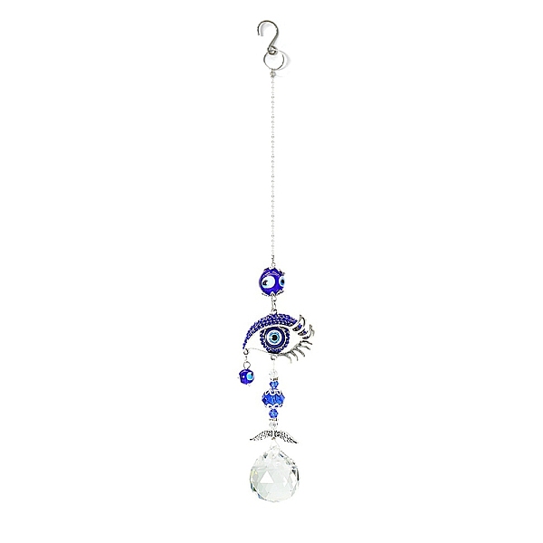 PandaHall K9 Crystal Glass Big Pendant Decorations, Hanging Sun Catchers, with Metal Hook, Evil Eye, Blue, 402x47.5mm Glass Evil Eye Blue
PandaHall K9 Crystal Glass Big Pendant Decorations, Hanging Sun Catchers, with Metal Hook, Evil Eye, Blue, 402x47.5mm Glass Evil Eye Blue