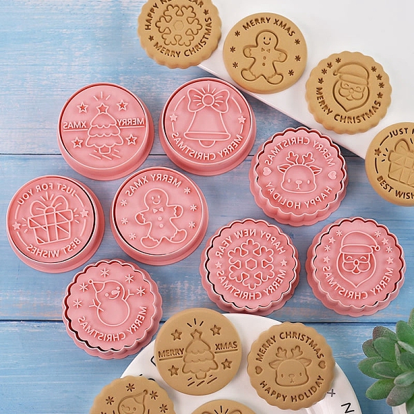 PandaHall 8Pcs 8 Styles Christmas Theme Plastic Cookie Molds, Round Kitchen Cookie Cutter, Christmas Tree & Reindeer/Stag & Snowman &..., Red
PandaHall 8Pcs 8 Styles Christmas Theme Plastic Cookie Molds, Round Kitchen Cookie Cutter, Christmas Tree & Reindeer/Stag & Snowman &..., Red