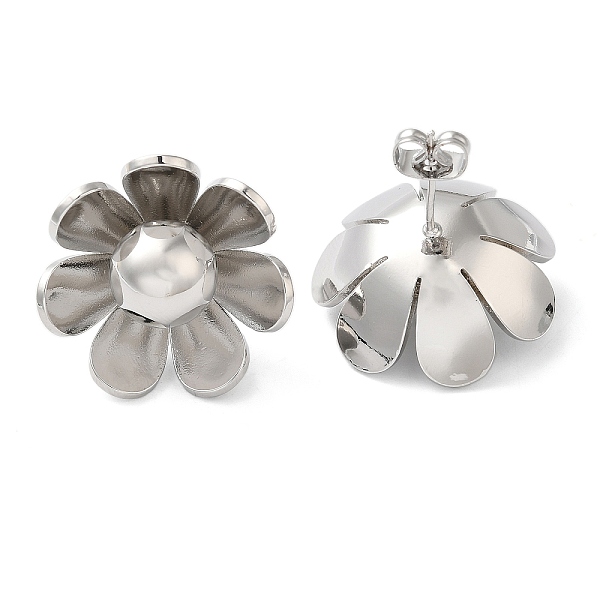 PandaHall Brass Stud Earrings, 925 Sterling Silver Pin, for Women, Flower, Platinum, 23x23mm Brass Flower
PandaHall Brass Stud Earrings, 925 Sterling Silver Pin, for Women, Flower, Platinum, 23x23mm Brass Flower