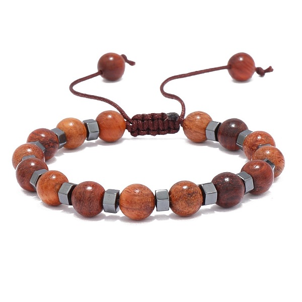 PandaHall Adjustable Round Wood & synthetic Non-magnetic Hematite Braided Bead Bracelets for Men Wood
PandaHall Adjustable Round Wood & synthetic Non-magnetic Hematite Braided Bead Bracelets for Men Wood