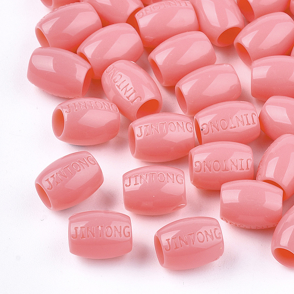 PandaHall Acrylic European Beads, Large Hole Beads, Oval with Word JINTONG, Light Coral, 9x7mm, Hole: 4mm, about 2400pcs/500g Acrylic Oval..., Red
PandaHall Acrylic European Beads, Large Hole Beads, Oval with Word JINTONG, Light Coral, 9x7mm, Hole: 4mm, about 2400pcs/500g Acrylic Oval..., Red