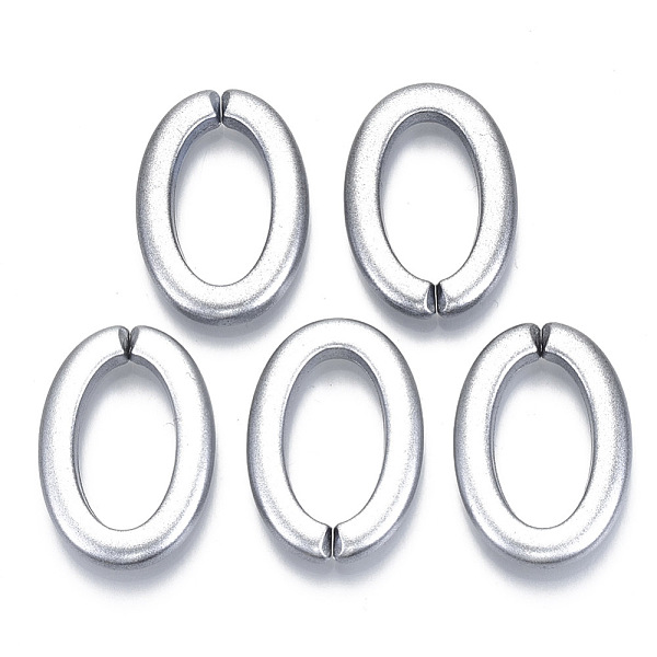 PandaHall Opaque Spray Painted Acrylic Linking Rings, Quick Link Connectors, for Cable Chains Making, Oval, Silver, 29x19.5x3.5mm, Inner...
PandaHall Opaque Spray Painted Acrylic Linking Rings, Quick Link Connectors, for Cable Chains Making, Oval, Silver, 29x19.5x3.5mm, Inner...