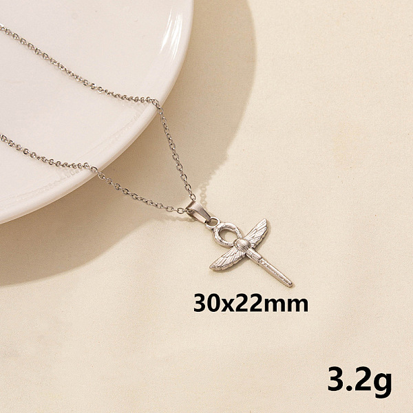 PandaHall Stylish Stainless Steel Ankh Cross Pendant Necklace for Women Stainless Steel
PandaHall Stylish Stainless Steel Ankh Cross Pendant Necklace for Women Stainless Steel