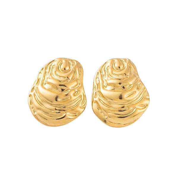 PandaHall Ion Plating(IP) 304 Stainless Steel Stud Earrings for Women, Textured, Real 18K Gold Plated, 22x17mm 304 Stainless Steel
PandaHall Ion Plating(IP) 304 Stainless Steel Stud Earrings for Women, Textured, Real 18K Gold Plated, 22x17mm 304 Stainless Steel