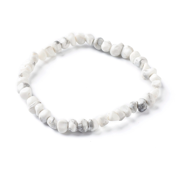PandaHall Natural Howlite Chip Beads Bracelet for Girl Women, Stone Stretch Bracelet, Inner Diameter: 1-7/8~2-1/4 inch(4.9~5.8cm) Howlite
PandaHall Natural Howlite Chip Beads Bracelet for Girl Women, Stone Stretch Bracelet, Inner Diameter: 1-7/8~2-1/4 inch(4.9~5.8cm) Howlite