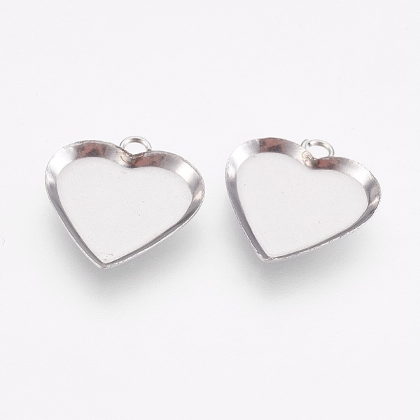 PandaHall 304 Stainless Steel Pendant Cabochon Settings, Plain Edge Bezel Cups, Heart, Stainless Steel Color, Tray: 12x12mm, 15x14x1.5mm...
PandaHall 304 Stainless Steel Pendant Cabochon Settings, Plain Edge Bezel Cups, Heart, Stainless Steel Color, Tray: 12x12mm, 15x14x1.5mm...