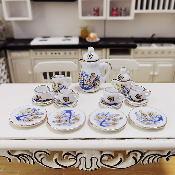 PandaHall Mini Ceramics Tea Set, including Teapots, Teacups, Dishes, for Dollhouse Accessories, Pretending Prop Decorations, Blue...
PandaHall Mini Ceramics Tea Set, including Teapots, Teacups, Dishes, for Dollhouse Accessories, Pretending Prop Decorations, Blue...