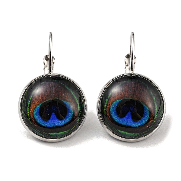 PandaHall Eye Glass Leverback Earrings with Brass Earring Pins, Royal Blue, 29mm Glass Eye
PandaHall Eye Glass Leverback Earrings with Brass Earring Pins, Royal Blue, 29mm Glass Eye