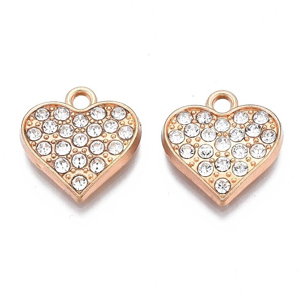 PandaHall Alloy Pendants, with Crystal Rhinestone, Cadmium Free & Nickel Free & Lead Free, Heart, Light Gold, 16x15x2mm, Hole: 1.8~2mm..., Clear
PandaHall Alloy Pendants, with Crystal Rhinestone, Cadmium Free & Nickel Free & Lead Free, Heart, Light Gold, 16x15x2mm, Hole: 1.8~2mm..., Clear