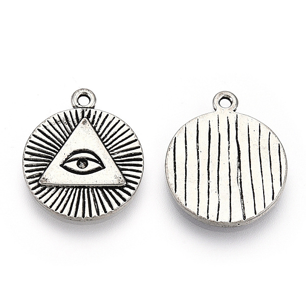 PandaHall Tibetan Style Eye Alloy Pendant Rhinestone Settings, Cadmium Free & Lead Free, Flat Round with Triangle, Antique Silver, 1.5mm...
PandaHall Tibetan Style Eye Alloy Pendant Rhinestone Settings, Cadmium Free & Lead Free, Flat Round with Triangle, Antique Silver, 1.5mm...