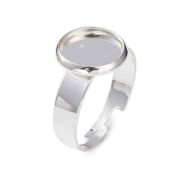 PandaHall Adjustable 201 Stainless Steel Finger Rings Components, Pad Ring Base Findings, Flat Round, Silver, Size 7, 17~17.5mm, Tray: 10mm....
PandaHall Adjustable 201 Stainless Steel Finger Rings Components, Pad Ring Base Findings, Flat Round, Silver, Size 7, 17~17.5mm, Tray: 10mm....
