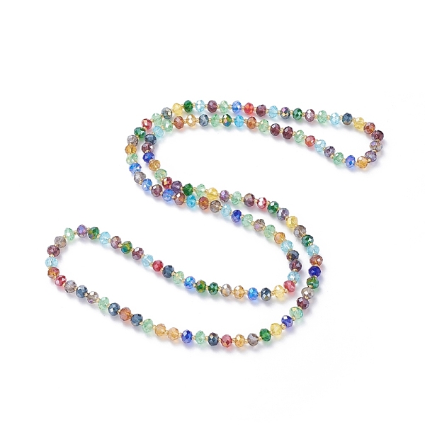 PandaHall Electroplate Faceted Abacus Glass Beaded Necklaces, with Glass Seed Beads, Mixed Color, 31.1 inch(79cm) Glass Multicolor
PandaHall Electroplate Faceted Abacus Glass Beaded Necklaces, with Glass Seed Beads, Mixed Color, 31.1 inch(79cm) Glass Multicolor