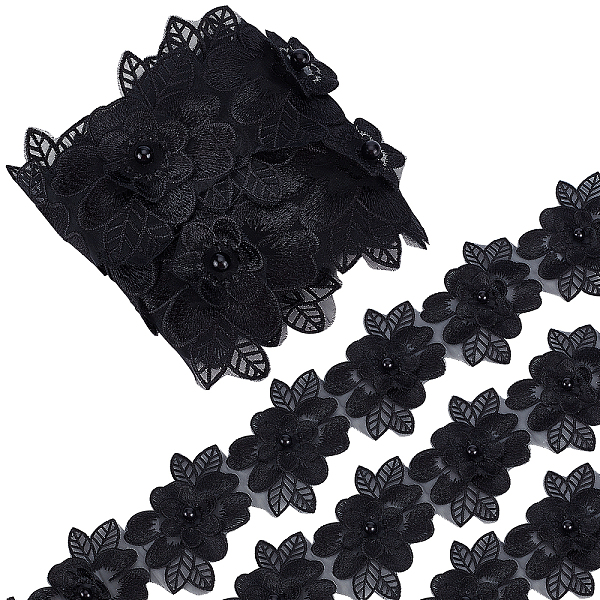 PandaHall GORGECRAFT 2 Yard 3D Polyester Flower Lace Edge Trim Ribbon Pearl Beads Edging Trimmings Embroidered Applique Fabric Vintage..., Black
PandaHall GORGECRAFT 2 Yard 3D Polyester Flower Lace Edge Trim Ribbon Pearl Beads Edging Trimmings Embroidered Applique Fabric Vintage..., Black