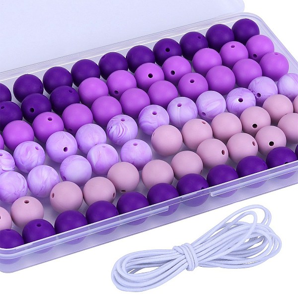 PandaHall 80Pcs 4 Style Round Silicone Focal Beads, Chewing Beads For Teethers, DIY Nursing Necklaces Making, with 2M Core Spun Elastic Cord..., Multicolor
PandaHall 80Pcs 4 Style Round Silicone Focal Beads, Chewing Beads For Teethers, DIY Nursing Necklaces Making, with 2M Core Spun Elastic Cord..., Multicolor